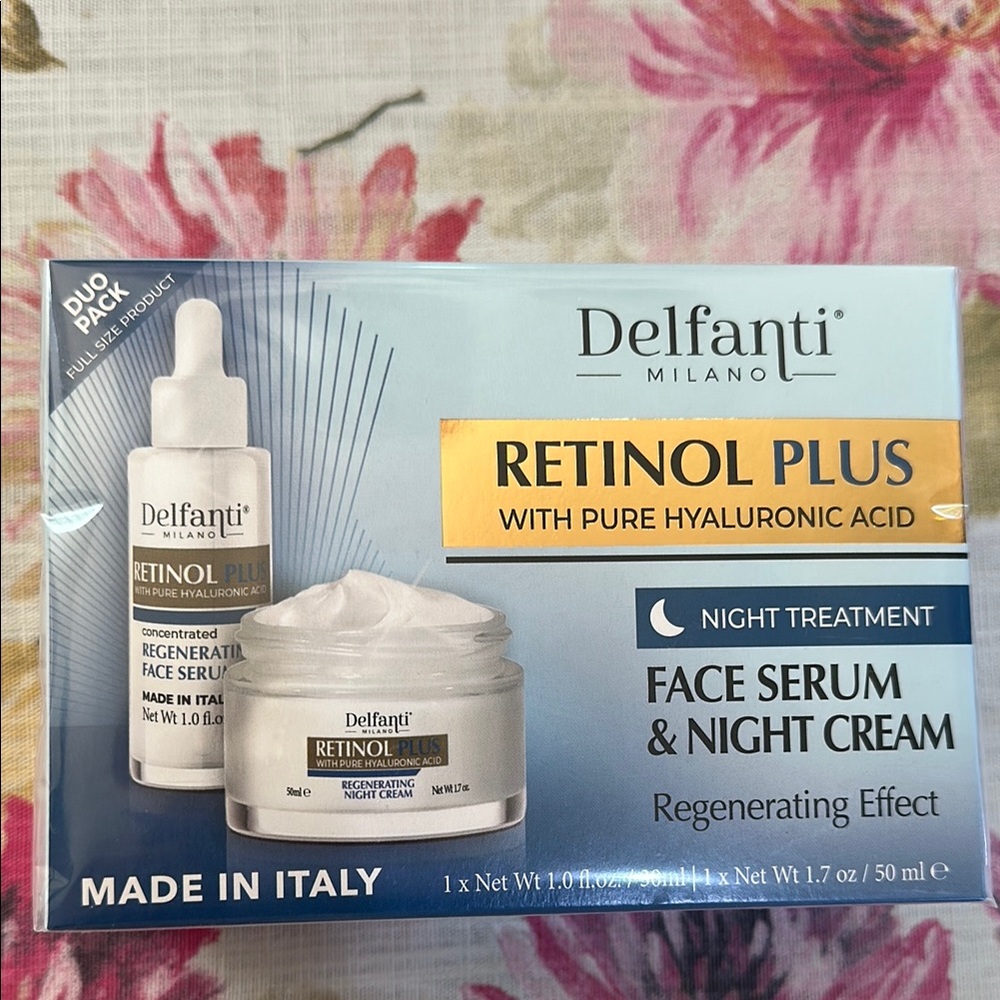 Delfanti Retinol plus serum and night cream